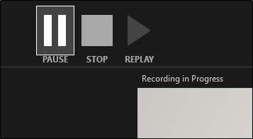 Pause or stop recording