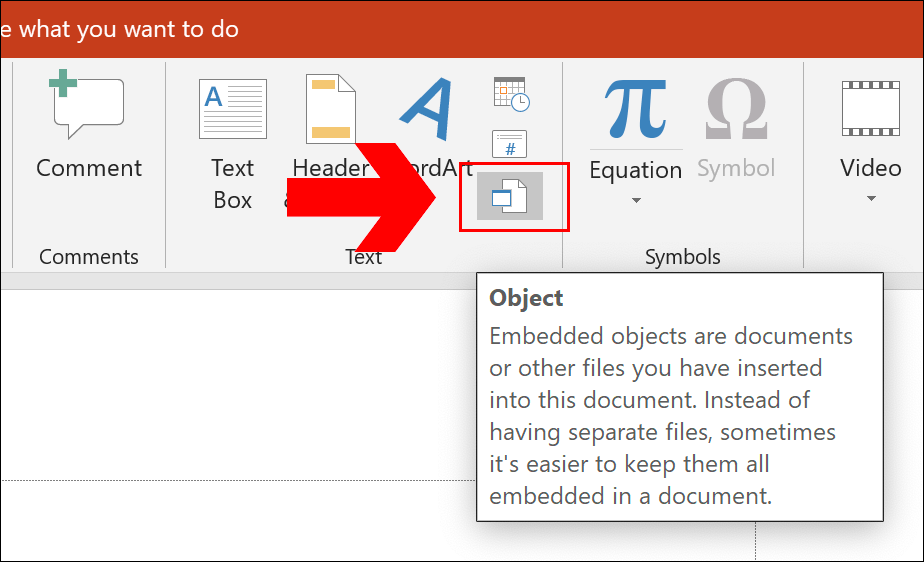 To insert a link to a PDF document into PowerPoint, click Insert > Object