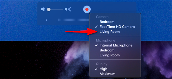 QuickTime Select Apple TV Device