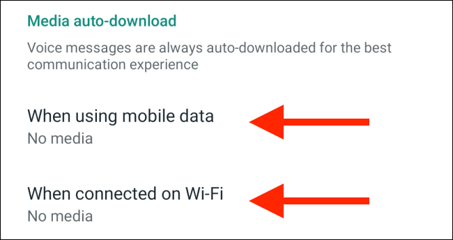 Tap on the mobile data or wi-fi options