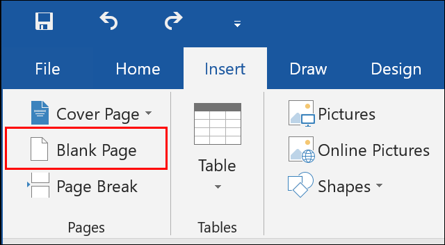 Click Insert > Blank Page in Microsoft Word to insert a new, blank page to your document