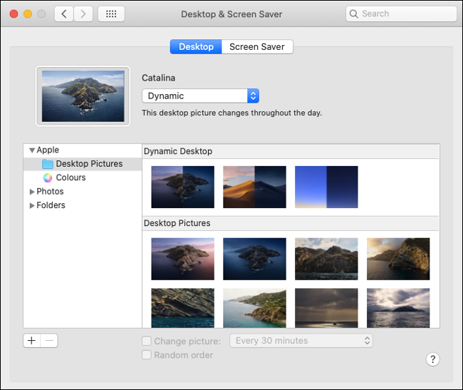 Set Desktop Image and Screen Saver in macOS