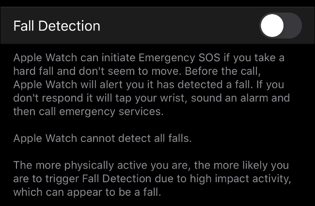 Enable Fall Detection on Apple Watch