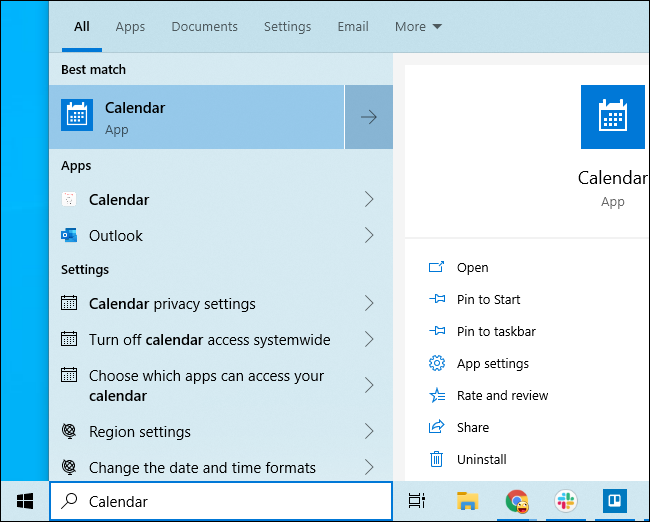 How to Use Your Calendar From Windows 10's Taskbar