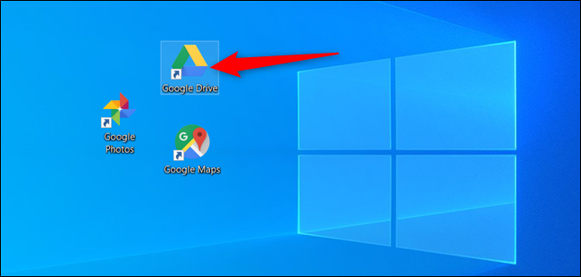 Double-click the Google Drive icon.