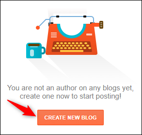 Blogger's &quot;Create New Blog&quot; button.