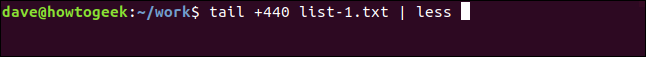 tail +44 list-1.txt in a terminal window