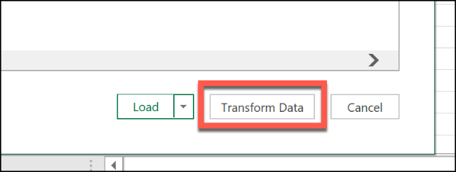 Click Transform Data to convert an XML data feed during the XML import wizard