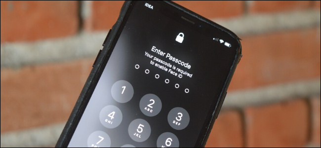 Passcode required warning for unlocking iPhone