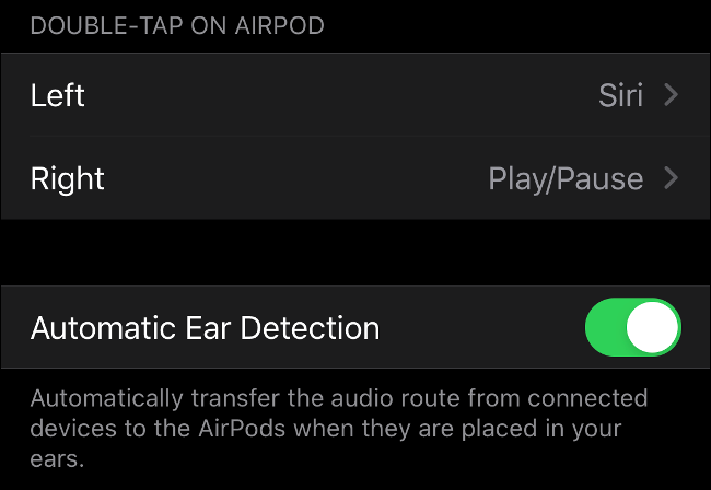 Customize Automatic Ear Detection on Apple AirPods