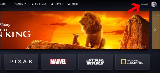 Disney+ Home Page