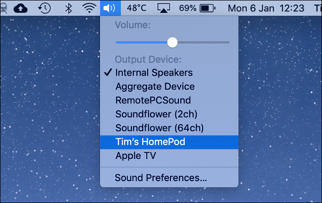 Stream to HomePod via AirPlay from a Mac