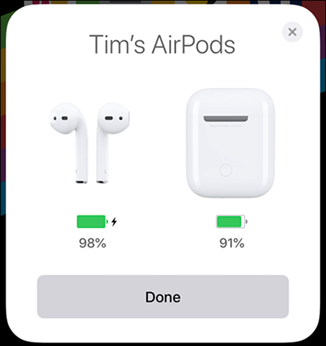 AirPods Paired with an iPhone