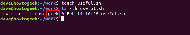 touch useful.sh in a terminal window