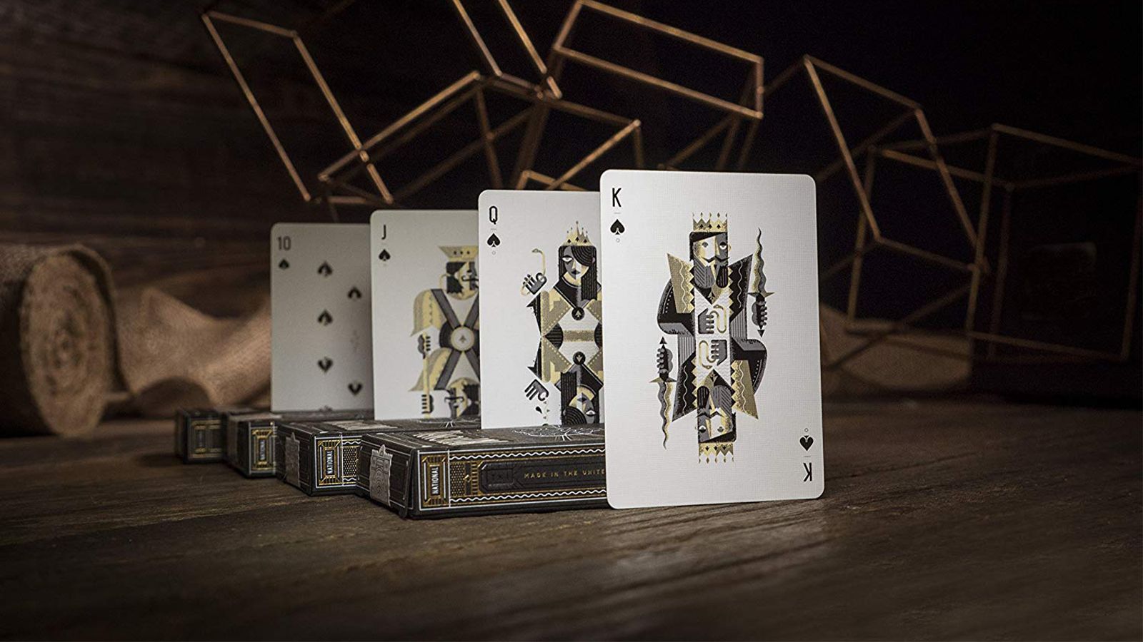theory11 National Playing Cards showing the king, queen, jack, and 10 cards