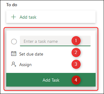 The New Task panel.