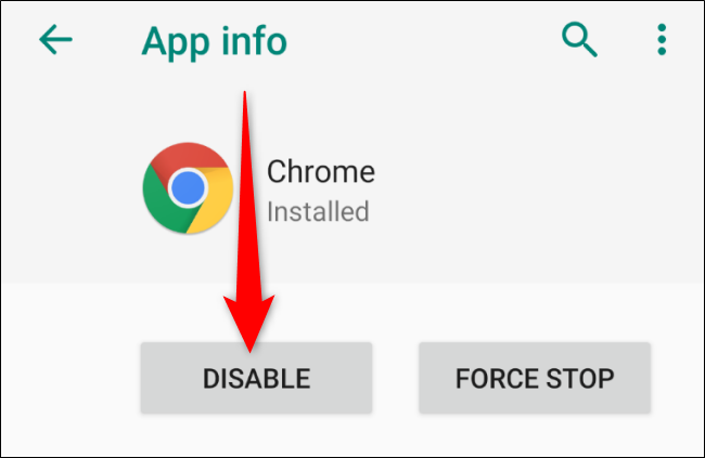 Android Disable Chrome