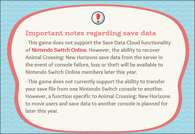 Animal Crossing Save Data Update