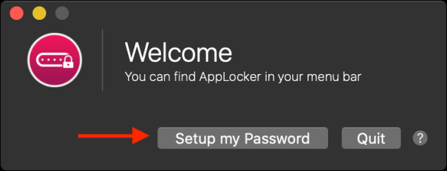 Click on Setup my Password