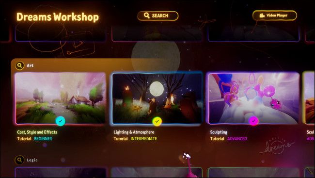 Use Tutorials in Dreams to Get Started