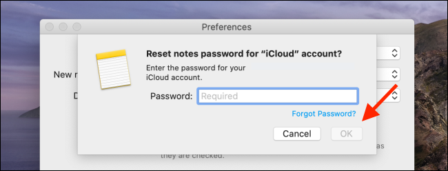 Enter your Apple ID password and click on OK