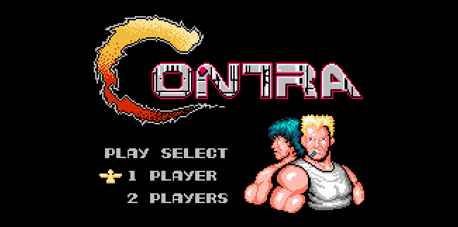Contra for NES Title Screen