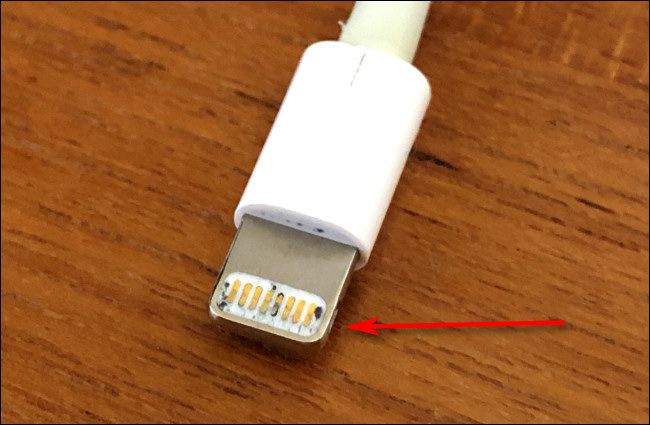 Dirty Apple Lightning connector