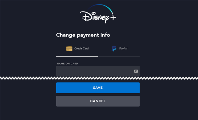 Disney+ Billing Page