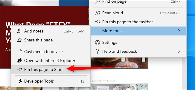 How To Pin A Website To The Windows 10 Taskbar Or Start Menu