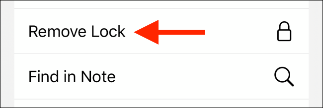 tap on the Remove Lock button in iOS share sheet