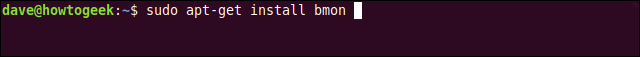 sudo apt-get install bmon in a terminal window
