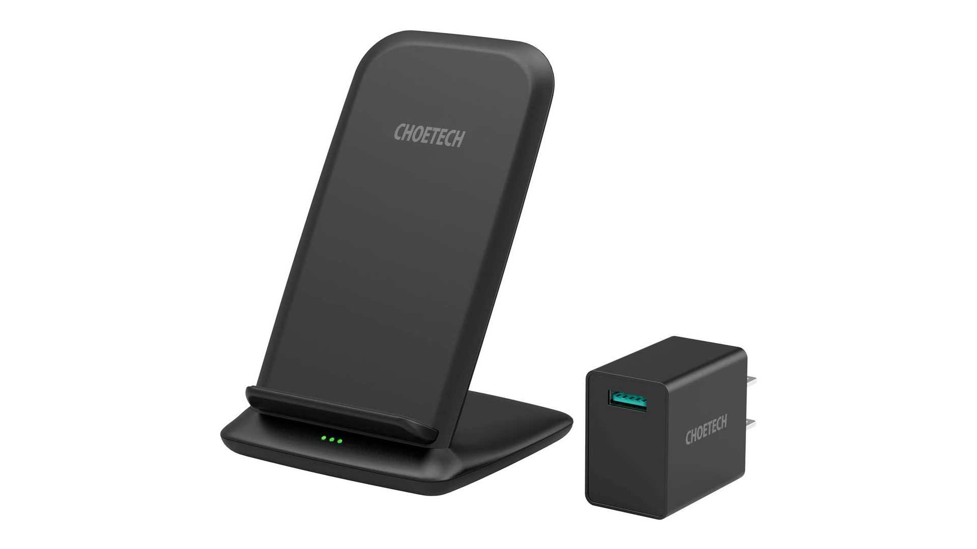 The CHOETECH wireless charging stand.