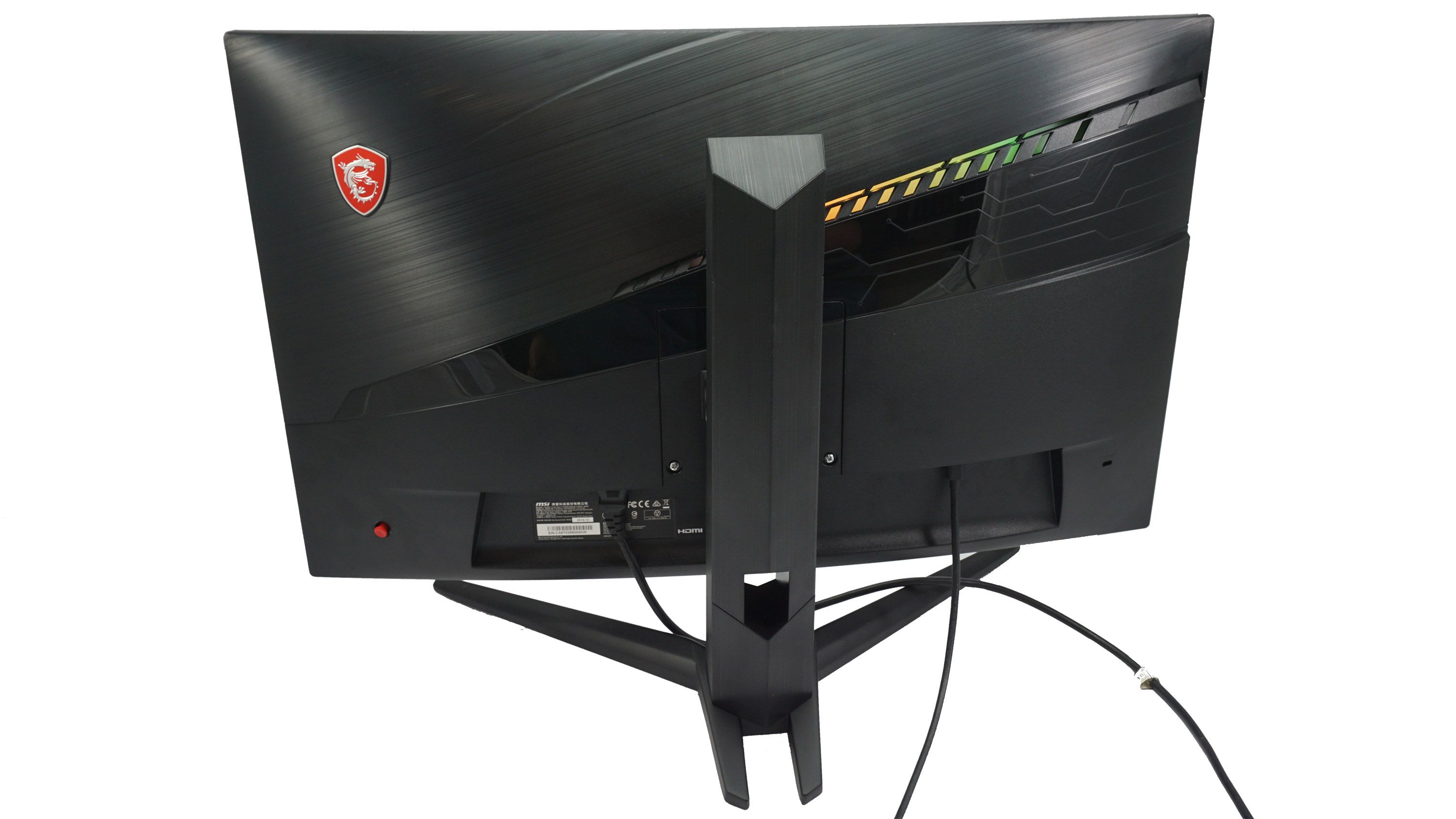 MSI MAG272CQR from the rear.