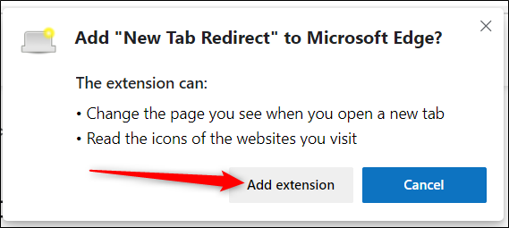 Read the permissions, and then click &quot;Add extension&quot; to install the extension.