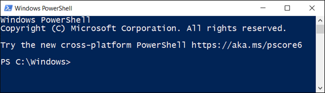 A PowerShell window.