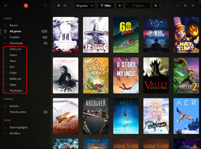 GOG Galaxy Integrated Library