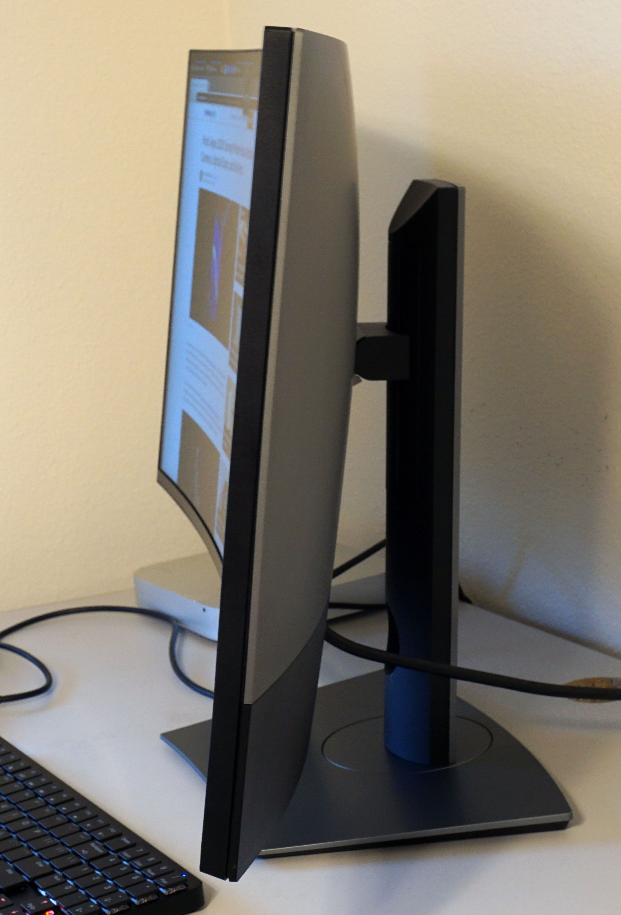 Dell U3818DW from the side.