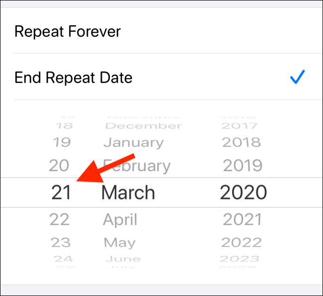 Choose the date