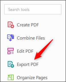 Export PDF option