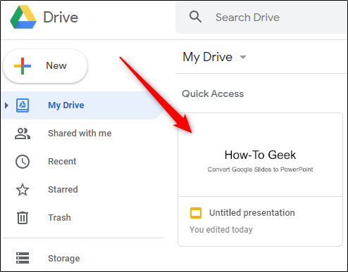 Google Slide to be converted