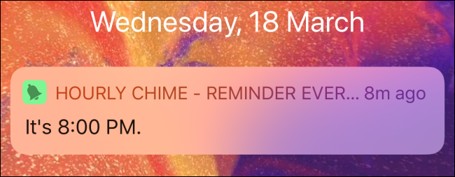 Hourly Chime app notification