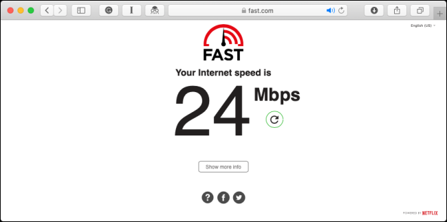 Internet speed Fast website