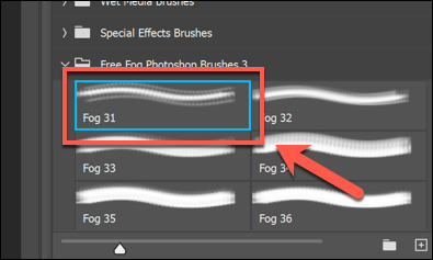 A selected third-party brush in Photoshop