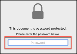 Type the password in the "Password" box to decrypt a PDF file in Finder