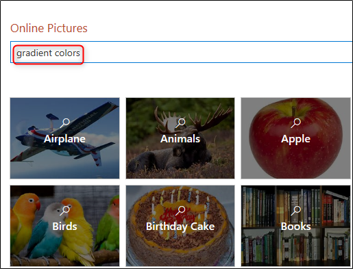 Search for images in Bing