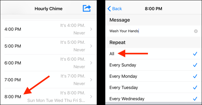 Set up hourly reminders in the Hourly Chime app