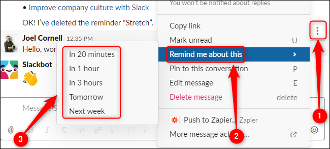 Slack Message Reminder
