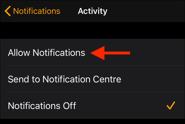 Tap on Allow Notifications