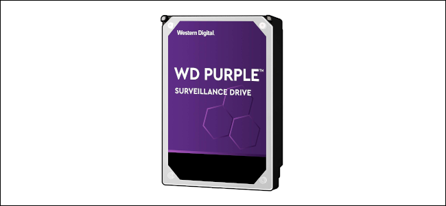A Western Digital Purple Surveillance Drive.