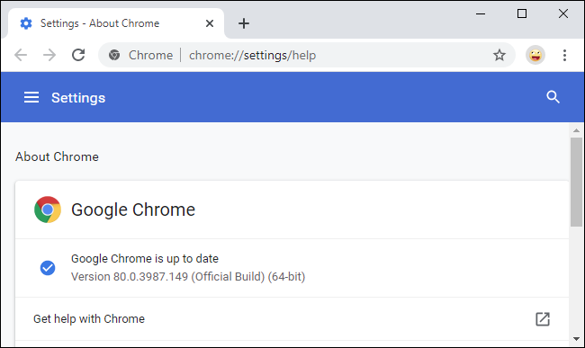 Google Chrome's Settings menu
